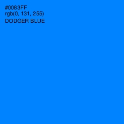 #0083FF - Dodger Blue Color Image
